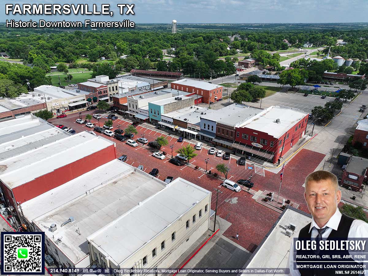 Historic Downtown in Farmersville, Texas, is officially recognized as the Farmersville Commercial Historic District