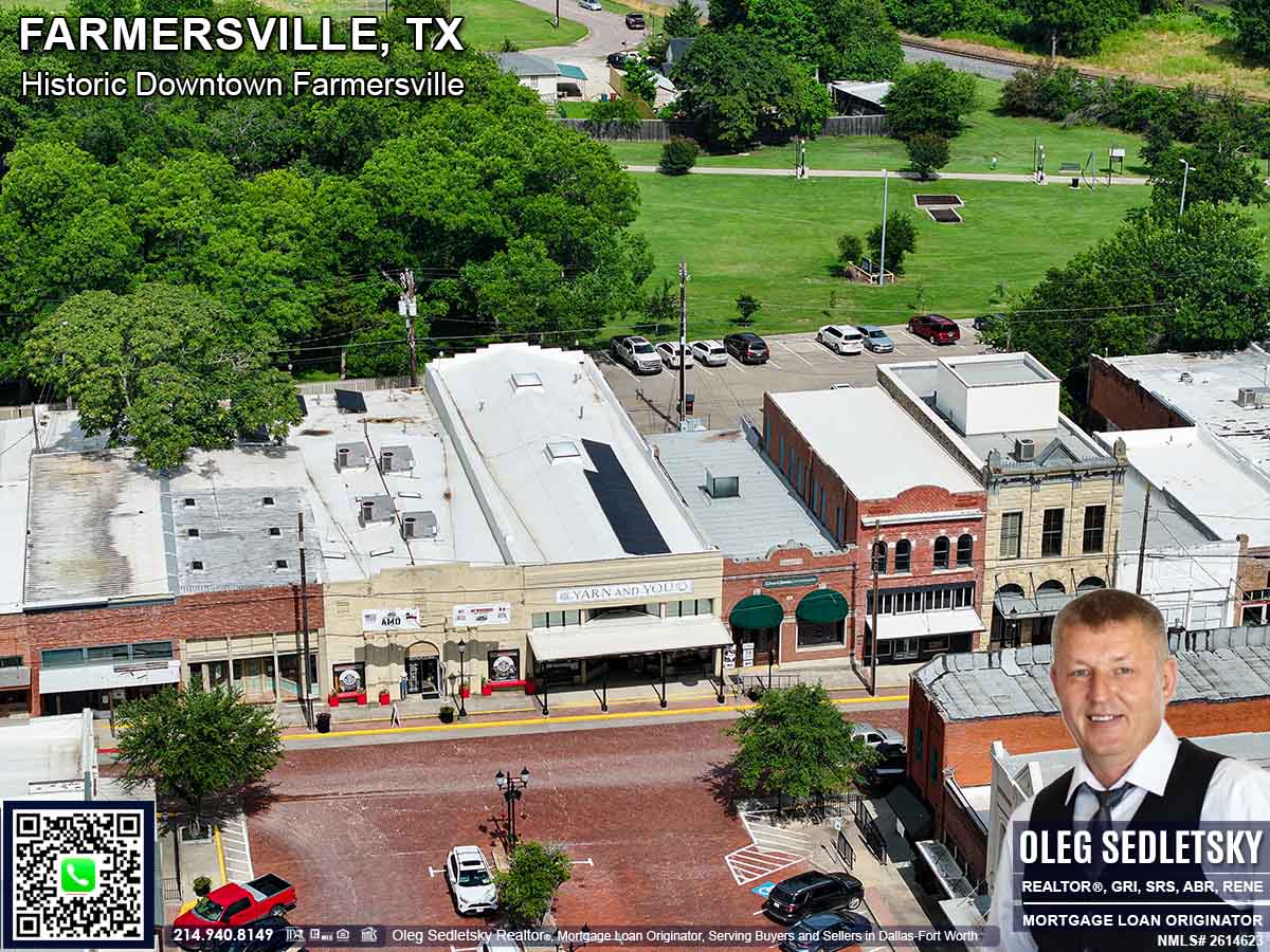 Historic Downtown in Farmersville, Texas, is officially recognized as the Farmersville Commercial Historic District
