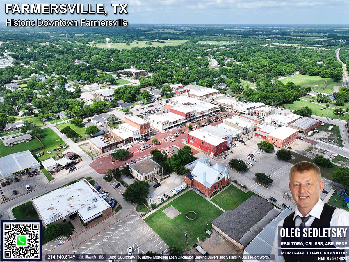 Historic Downtown in Farmersville, Texas, is officially recognized as the Farmersville Commercial Historic District