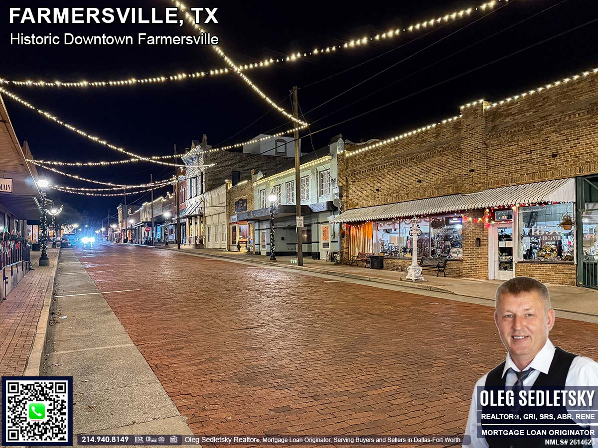 Historic Downtown in Farmersville, Texas, is officially recognized as the Farmersville Commercial Historic District