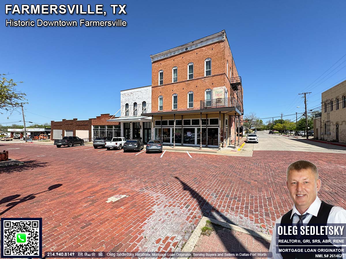 Historic Downtown in Farmersville, Texas, is officially recognized as the Farmersville Commercial Historic District