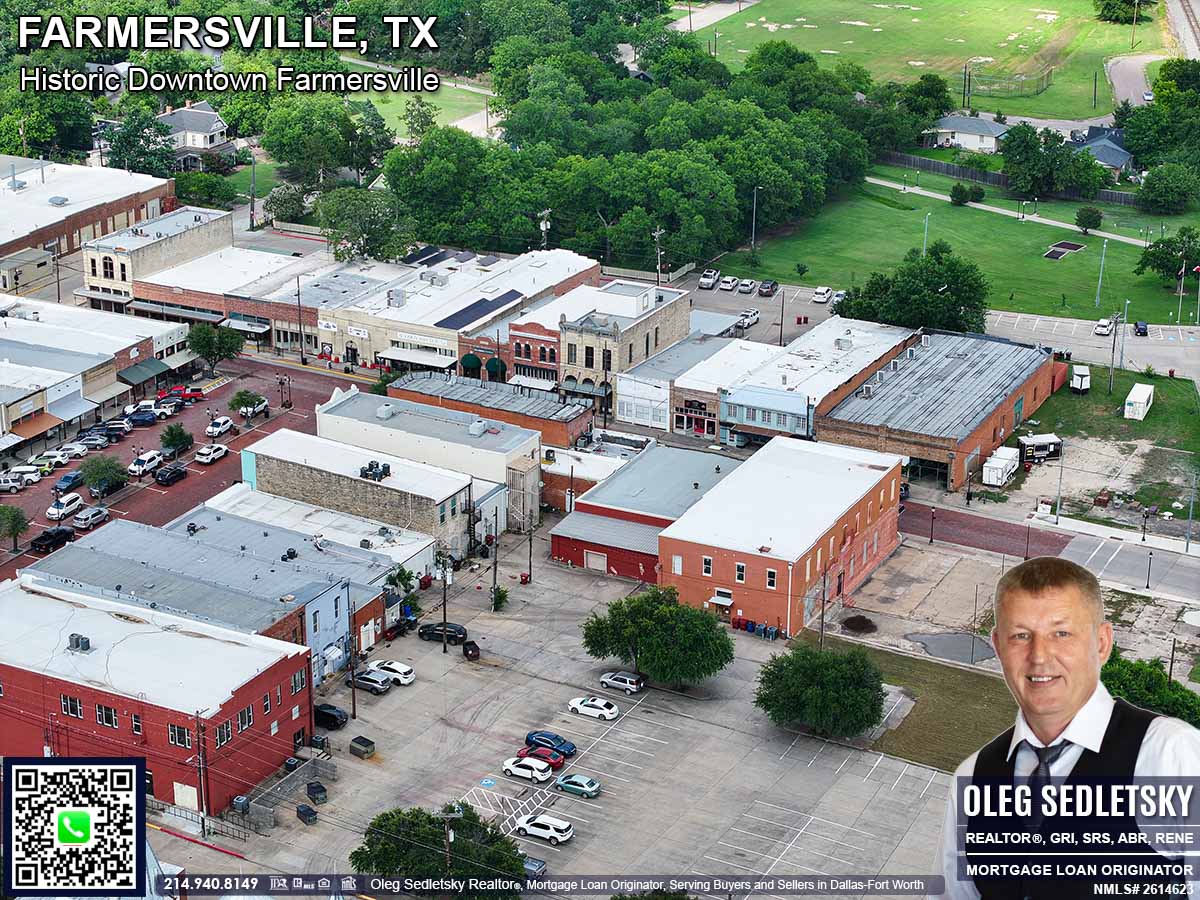 Historic Downtown in Farmersville, Texas, is officially recognized as the Farmersville Commercial Historic District
