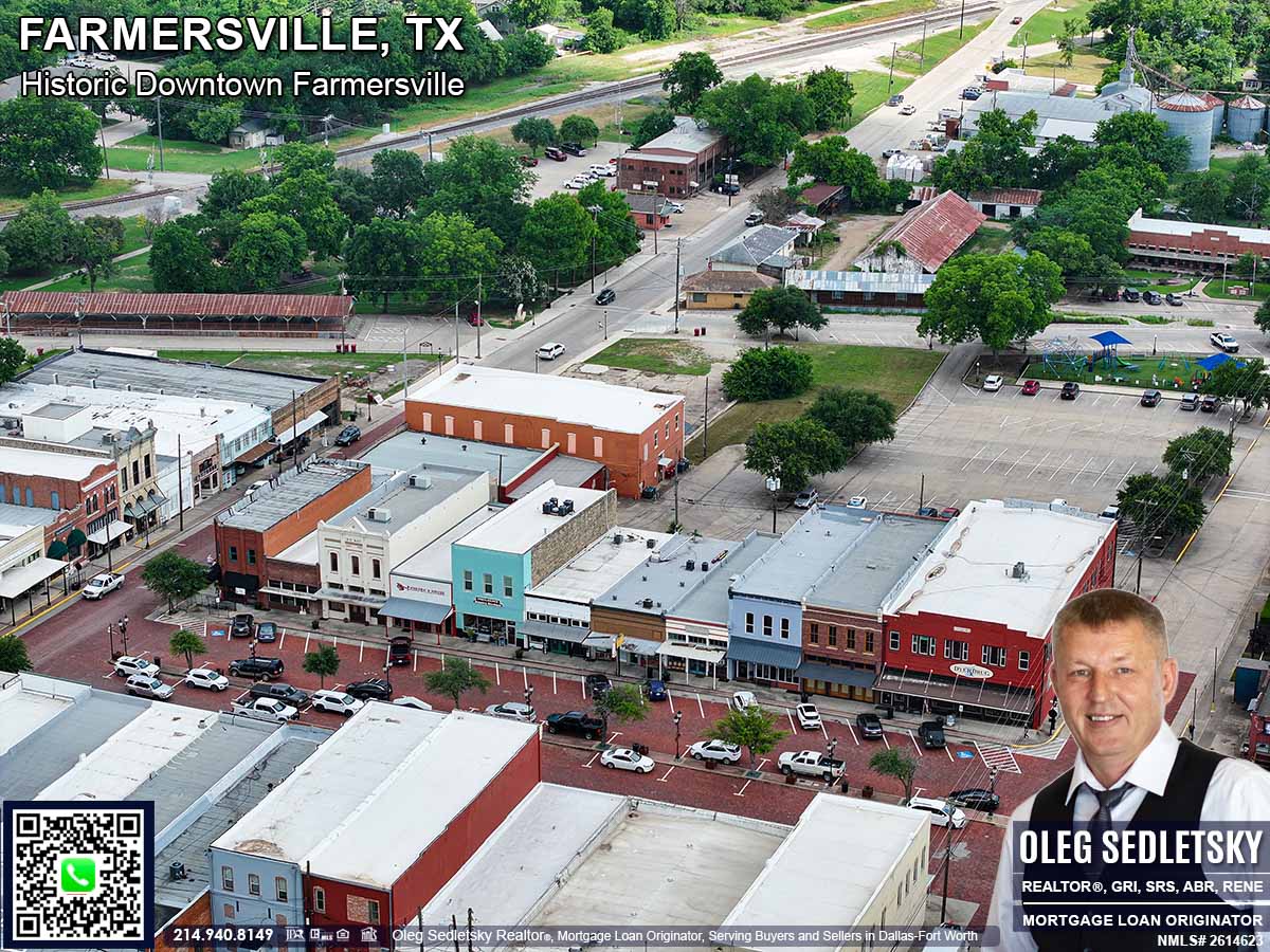 Historic Downtown in Farmersville, Texas, is officially recognized as the Farmersville Commercial Historic District