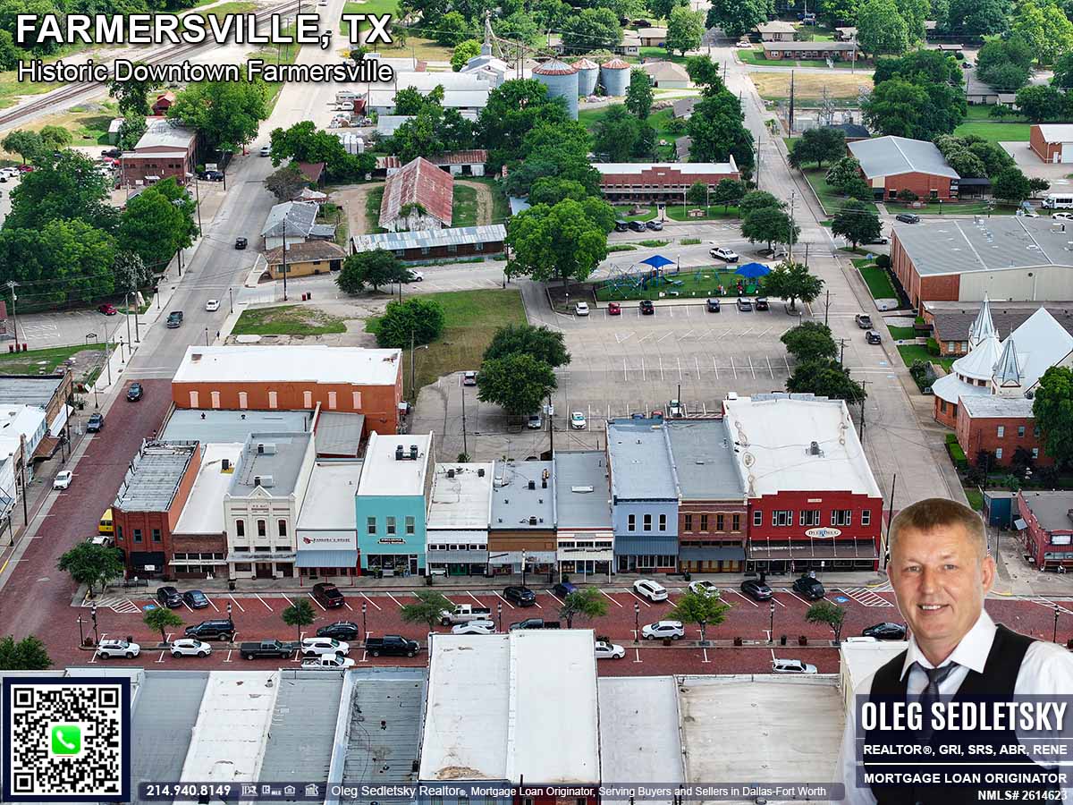 Historic Downtown in Farmersville, Texas, is officially recognized as the Farmersville Commercial Historic District