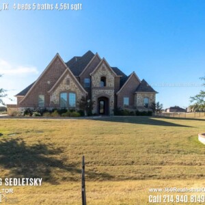 House For Sale in Lucas TX, Contact Oleg Sedletsky REALTOR - 214.940.8149 - www.360RealEstateDFW.com - JP & Associates Realtors Current price $745,000 Please Note! Information provided is deemed reliable, but is not guaranteed and should be independently verified.