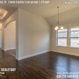 New Construction Home in Melissa, TX. Contact Oleg Sedletsky REALTOR - 214.940.8149 - www.360RealEstateDFW.com - JP & Associates Realtors 3 Beds, 3 Baths, 3 Car Garage, 2479 sqft Note! Information provided is deemed reliable, but is not guaranteed and should be independently verified. Price and Home Availability is subject to change without notice. Square footages are approximate.