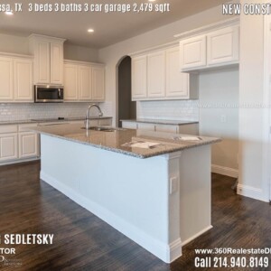 New Construction Home in Melissa, TX. Contact Oleg Sedletsky REALTOR - 214.940.8149 - www.360RealEstateDFW.com - JP & Associates Realtors 3 Beds, 3 Baths, 3 Car Garage, 2479 sqft Note! Information provided is deemed reliable, but is not guaranteed and should be independently verified. Price and Home Availability is subject to change without notice. Square footages are approximate.