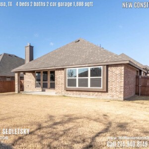 New Construction Home in Melissa, TX. Contact Oleg Sedletsky REALTOR - 214.940.8149 - www.360RealEstateDFW.com - JP & Associates Realtors 4 Beds, 2 Baths, 2 Car Garage, 1888 sqft Note! Information provided is deemed reliable, but is not guaranteed and should be independently verified. Price and Home Availability is subject to change without notice. Square footages are approximate.