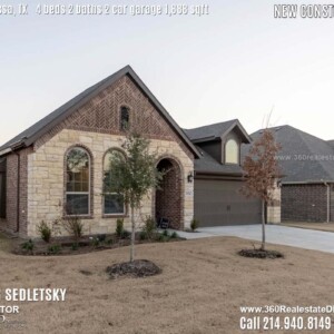 New Construction Home in Melissa, TX. Contact Oleg Sedletsky REALTOR - 214.940.8149 - www.360RealEstateDFW.com - JP & Associates Realtors 4 Beds, 2 Baths, 2 Car Garage, 1888 sqft Note! Information provided is deemed reliable, but is not guaranteed and should be independently verified. Price and Home Availability is subject to change without notice. Square footages are approximate.