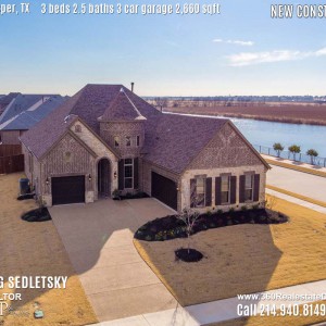 New Construction Home in Prosper, TX. Aerial Photos. Contact Oleg Sedletsky REALTOR - 214.940.8149 - www.360RealEstateDFW.com - JP & Associates Realtors 3 Beds, 2.5 Baths, 3 Car Garage, 2660 sqft Note! Information provided is deemed reliable, but is not guaranteed and should be independently verified. Price and Home Availability is subject to change without notice. Square footages are approximate.