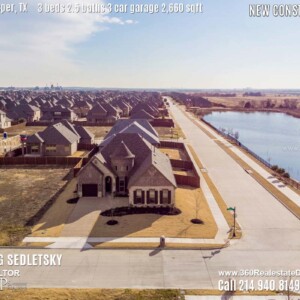 New Construction Home in Prosper, TX. Aerial Photos. Contact Oleg Sedletsky REALTOR - 214.940.8149 - www.360RealEstateDFW.com - JP & Associates Realtors 3 Beds, 2.5 Baths, 3 Car Garage, 2660 sqft Note! Information provided is deemed reliable, but is not guaranteed and should be independently verified. Price and Home Availability is subject to change without notice. Square footages are approximate.