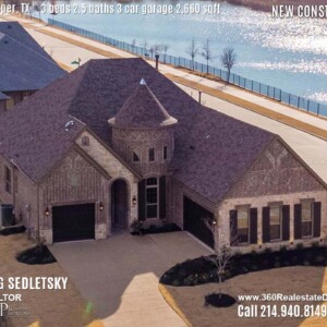 New Construction Home in Prosper, TX. Aerial Photos. Contact Oleg Sedletsky REALTOR - 214.940.8149 - www.360RealEstateDFW.com - JP & Associates Realtors 3 Beds, 2.5 Baths, 3 Car Garage, 2660 sqft Note! Information provided is deemed reliable, but is not guaranteed and should be independently verified. Price and Home Availability is subject to change without notice. Square footages are approximate.