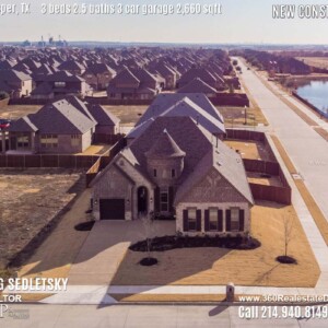 New Construction Home in Prosper, TX. Aerial Photos. Contact Oleg Sedletsky REALTOR - 214.940.8149 - www.360RealEstateDFW.com - JP & Associates Realtors 3 Beds, 2.5 Baths, 3 Car Garage, 2660 sqft Note! Information provided is deemed reliable, but is not guaranteed and should be independently verified. Price and Home Availability is subject to change without notice. Square footages are approximate.