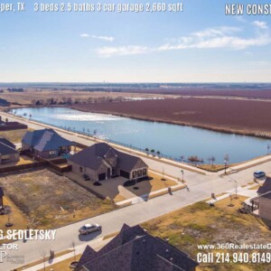 New Construction Home in Prosper, TX. Aerial Photos. Contact Oleg Sedletsky REALTOR - 214.940.8149 - www.360RealEstateDFW.com - JP & Associates Realtors 3 Beds, 2.5 Baths, 3 Car Garage, 2660 sqft Note! Information provided is deemed reliable, but is not guaranteed and should be independently verified. Price and Home Availability is subject to change without notice. Square footages are approximate.
