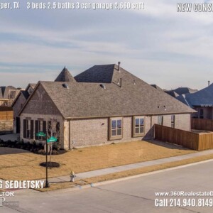 New Construction Home in Prosper, TX. Aerial Photos. Contact Oleg Sedletsky REALTOR - 214.940.8149 - www.360RealEstateDFW.com - JP & Associates Realtors 3 Beds, 2.5 Baths, 3 Car Garage, 2660 sqft Note! Information provided is deemed reliable, but is not guaranteed and should be independently verified. Price and Home Availability is subject to change without notice. Square footages are approximate.