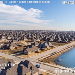 New Construction Home in Prosper, TX. Aerial Photos. Contact Oleg Sedletsky REALTOR - 214.940.8149 - www.360RealEstateDFW.com - JP & Associates Realtors 3 Beds, 2.5 Baths, 3 Car Garage, 2660 sqft Note! Information provided is deemed reliable, but is not guaranteed and should be independently verified. Price and Home Availability is subject to change without notice. Square footages are approximate.