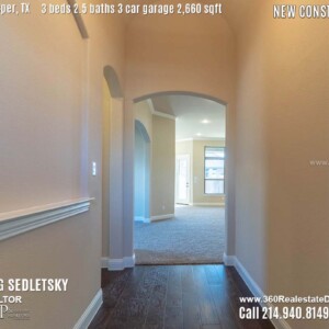 New Construction Home in Prosper, TX. Contact Oleg Sedletsky REALTOR - 214.940.8149 - www.360RealEstateDFW.com - JP & Associates Realtors 3 Beds, 2.5 Baths, 3 Car Garage, 2660 sqft Note! Information provided is deemed reliable, but is not guaranteed and should be independently verified. Price and Home Availability is subject to change without notice. Square footages are approximate.