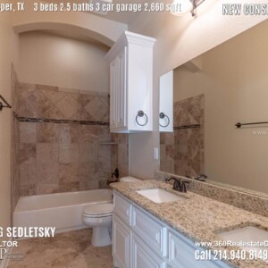 New Construction Home in Prosper, TX. Contact Oleg Sedletsky REALTOR - 214.940.8149 - www.360RealEstateDFW.com - JP & Associates Realtors 3 Beds, 2.5 Baths, 3 Car Garage, 2660 sqft Note! Information provided is deemed reliable, but is not guaranteed and should be independently verified. Price and Home Availability is subject to change without notice. Square footages are approximate.