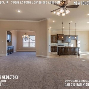 New Construction Home in Prosper, TX. Contact Oleg Sedletsky REALTOR - 214.940.8149 - www.360RealEstateDFW.com - JP & Associates Realtors 3 Beds, 2.5 Baths, 3 Car Garage, 2660 sqft Note! Information provided is deemed reliable, but is not guaranteed and should be independently verified. Price and Home Availability is subject to change without notice. Square footages are approximate.