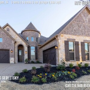 New Construction Home in Prosper, TX. Contact Oleg Sedletsky REALTOR - 214.940.8149 - www.360RealEstateDFW.com - JP & Associates Realtors 3 Beds, 2.5 Baths, 3 Car Garage, 2660 sqft Note! Information provided is deemed reliable, but is not guaranteed and should be independently verified. Price and Home Availability is subject to change without notice. Square footages are approximate.