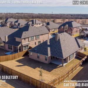 New Construction Home in Van Alstyne, TX Contact Oleg Sedletsky REALTOR - 214.940.8149 - www.360RealEstateDFW.com - JP & Associates Realtors 4 Beds, 2 Baths, 2 Car Garage, 1866 sqft Note! Information provided is deemed reliable, but is not guaranteed and should be independently verified. Price and Home Availability is subject to change without notice. Square footages are approximate.