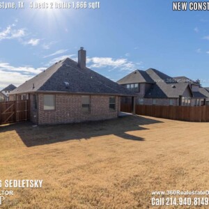 New Construction Home in Van Alstyne, TX Contact Oleg Sedletsky REALTOR - 214.940.8149 - www.360RealEstateDFW.com - JP & Associates Realtors 4 Beds, 2 Baths, 2 Car Garage, 1866 sqft Note! Information provided is deemed reliable, but is not guaranteed and should be independently verified. Price and Home Availability is subject to change without notice. Square footages are approximate.
