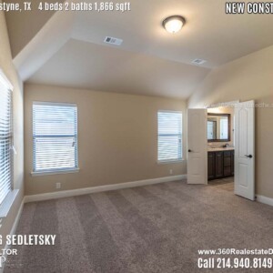 New Construction Home in Van Alstyne, TX Contact Oleg Sedletsky REALTOR - 214.940.8149 - www.360RealEstateDFW.com - JP & Associates Realtors 4 Beds, 2 Baths, 2 Car Garage, 1866 sqft Note! Information provided is deemed reliable, but is not guaranteed and should be independently verified. Price and Home Availability is subject to change without notice. Square footages are approximate.