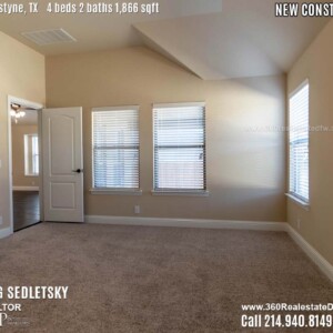 New Construction Home in Van Alstyne, TX Contact Oleg Sedletsky REALTOR - 214.940.8149 - www.360RealEstateDFW.com - JP & Associates Realtors 4 Beds, 2 Baths, 2 Car Garage, 1866 sqft Note! Information provided is deemed reliable, but is not guaranteed and should be independently verified. Price and Home Availability is subject to change without notice. Square footages are approximate.