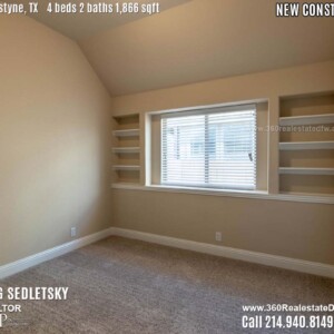 New Construction Home in Van Alstyne, TX Contact Oleg Sedletsky REALTOR - 214.940.8149 - www.360RealEstateDFW.com - JP & Associates Realtors 4 Beds, 2 Baths, 2 Car Garage, 1866 sqft Note! Information provided is deemed reliable, but is not guaranteed and should be independently verified. Price and Home Availability is subject to change without notice. Square footages are approximate.