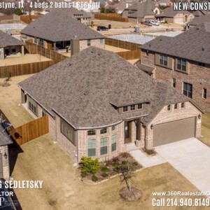 New Construction Home in Van Alstyne, TX Contact Oleg Sedletsky REALTOR - 214.940.8149 - www.360RealEstateDFW.com - JP & Associates Realtors 4 Beds, 2 Baths, 2 Car Garage, 1866 sqft Note! Information provided is deemed reliable, but is not guaranteed and should be independently verified. Price and Home Availability is subject to change without notice. Square footages are approximate.