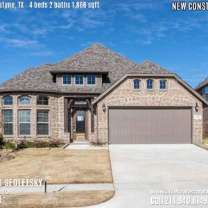 New Construction Home in Van Alstyne, TX Contact Oleg Sedletsky REALTOR - 214.940.8149 - www.360RealEstateDFW.com - JP & Associates Realtors 4 Beds, 2 Baths, 2 Car Garage, 1866 sqft Note! Information provided is deemed reliable, but is not guaranteed and should be independently verified. Price and Home Availability is subject to change without notice. Square footages are approximate.