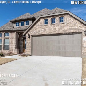 New Construction Home in Van Alstyne, TX Contact Oleg Sedletsky REALTOR - 214.940.8149 - www.360RealEstateDFW.com - JP & Associates Realtors 4 Beds, 2 Baths, 2 Car Garage, 1866 sqft Note! Information provided is deemed reliable, but is not guaranteed and should be independently verified. Price and Home Availability is subject to change without notice. Square footages are approximate.