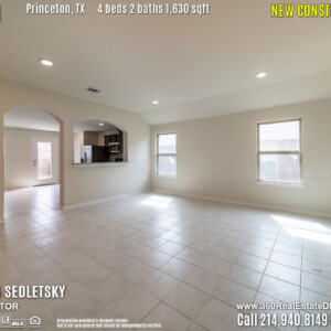 New Construction Home in Princeton, TX. April 2019. Contact Oleg Sedletsky REALTOR - 214.940.8149 - www.360RealEstateDFW.com - JP & Associates Realtors 
$214,990 1story, 4 Beds, 2 Baths, 2 Car Garage, 1630 sqft
Note! Information provided is deemed reliable, but is not guaranteed and should be independently verified.
Price and Home Availability is subject to change without notice. Square footages are approximate. New Construction Home in Princeton, TX. April 2019. Contact Oleg Sedletsky REALTOR - 214.940.8149 - www.360RealEstateDFW.com - JP & Associates Realtors $214,990 1story, 4 Beds, 2 Baths, 2 Car Garage, 1630 sqft Note! Information provided is deemed reliable, but is not guaranteed and should be independently verified. Price and Home Availability is subject to change without notice. Square footages are approximate.