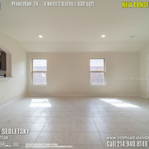 New Construction Home in Princeton, TX. April 2019. Contact Oleg Sedletsky REALTOR - 214.940.8149 - www.360RealEstateDFW.com - JP & Associates Realtors 
$214,990 1story, 4 Beds, 2 Baths, 2 Car Garage, 1630 sqft
Note! Information provided is deemed reliable, but is not guaranteed and should be independently verified.
Price and Home Availability is subject to change without notice. Square footages are approximate. New Construction Home in Princeton, TX. April 2019. Contact Oleg Sedletsky REALTOR - 214.940.8149 - www.360RealEstateDFW.com - JP & Associates Realtors $214,990 1story, 4 Beds, 2 Baths, 2 Car Garage, 1630 sqft Note! Information provided is deemed reliable, but is not guaranteed and should be independently verified. Price and Home Availability is subject to change without notice. Square footages are approximate.