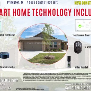 New Construction Home in Princeton, TX. April 2019. Contact Oleg Sedletsky REALTOR - 214.940.8149 - www.360RealEstateDFW.com - JP & Associates Realtors 
$214,990 1story, 4 Beds, 2 Baths, 2 Car Garage, 1630 sqft
Note! Information provided is deemed reliable, but is not guaranteed and should be independently verified.
Price and Home Availability is subject to change without notice. Square footages are approximate. Read Smart Home Disclaimer New Construction Home in Princeton, TX. April 2019. Contact Oleg Sedletsky REALTOR - 214.940.8149 - www.360RealEstateDFW.com - JP & Associates Realtors $214,990 1story, 4 Beds, 2 Baths, 2 Car Garage, 1630 sqft Note! Information provided is deemed reliable, but is not guaranteed and should be independently verified. Price and Home Availability is subject to change without notice. Square footages are approximate. Read Smart Home Disclaimer