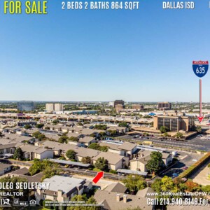 Condo For Sale in Dallas TX. 2 beds 2 baths 864 sqft. Dallas ISD - Call 214.940.8149 Oleg Sedletsky Realtor in Dallas, TX