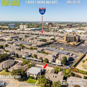 Condo For Sale in Dallas TX. 2 beds 2 baths 864 sqft. Dallas ISD - Call 214.940.8149 Oleg Sedletsky Realtor in Dallas, TX