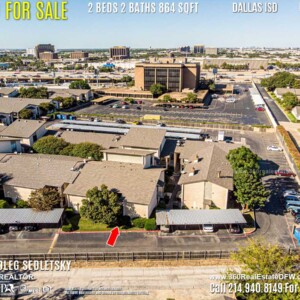 Condo For Sale in Dallas TX. 2 beds 2 baths 864 sqft. Dallas ISD - Call 214.940.8149 Oleg Sedletsky Realtor in Dallas, TX