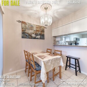 Condo For Sale in Dallas TX. 2 beds 2 baths 864 sqft. Dallas ISD - Call 214.940.8149 Oleg Sedletsky Realtor in Dallas, TX