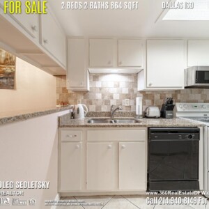Condo For Sale in Dallas TX. 2 beds 2 baths 864 sqft. Dallas ISD - Call 214.940.8149 Oleg Sedletsky Realtor in Dallas, TX