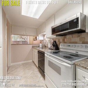 Condo For Sale in Dallas TX. 2 beds 2 baths 864 sqft. Dallas ISD - Call 214.940.8149 Oleg Sedletsky Realtor in Dallas, TX