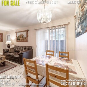 Condo For Sale in Dallas TX. 2 beds 2 baths 864 sqft. Dallas ISD - Call 214.940.8149 Oleg Sedletsky Realtor in Dallas, TX