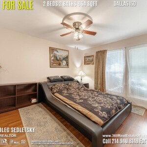 Condo For Sale in Dallas TX. 2 beds 2 baths 864 sqft. Dallas ISD - Call 214.940.8149 Oleg Sedletsky Realtor in Dallas, TX