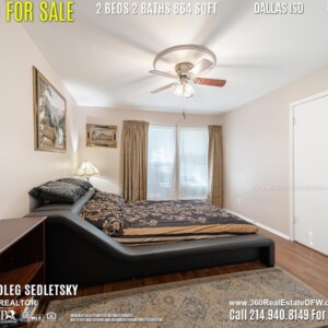 Condo For Sale in Dallas TX. 2 beds 2 baths 864 sqft. Dallas ISD - Call 214.940.8149 Oleg Sedletsky Realtor in Dallas, TX
