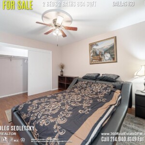 Condo For Sale in Dallas TX. 2 beds 2 baths 864 sqft. Dallas ISD - Call 214.940.8149 Oleg Sedletsky Realtor in Dallas, TX