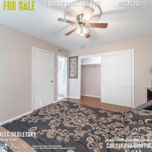 Condo For Sale in Dallas TX. 2 beds 2 baths 864 sqft. Dallas ISD - Call 214.940.8149 Oleg Sedletsky Realtor in Dallas, TX