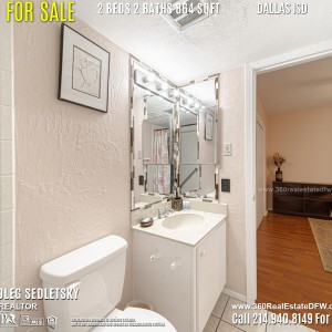 Condo For Sale in Dallas TX. 2 beds 2 baths 864 sqft. Dallas ISD - Call 214.940.8149 Oleg Sedletsky Realtor in Dallas, TX