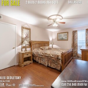 Condo For Sale in Dallas TX. 2 beds 2 baths 864 sqft. Dallas ISD - Call 214.940.8149 Oleg Sedletsky Realtor in Dallas, TX