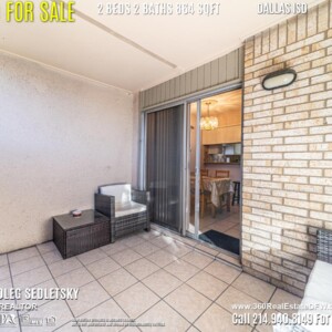 Condo For Sale in Dallas TX. 2 beds 2 baths 864 sqft. Dallas ISD - Call 214.940.8149 Oleg Sedletsky Realtor in Dallas, TX