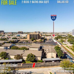 Condo For Sale in Dallas TX. 2 beds 2 baths 864 sqft. Dallas ISD - Call 214.940.8149 Oleg Sedletsky Realtor in Dallas, TX